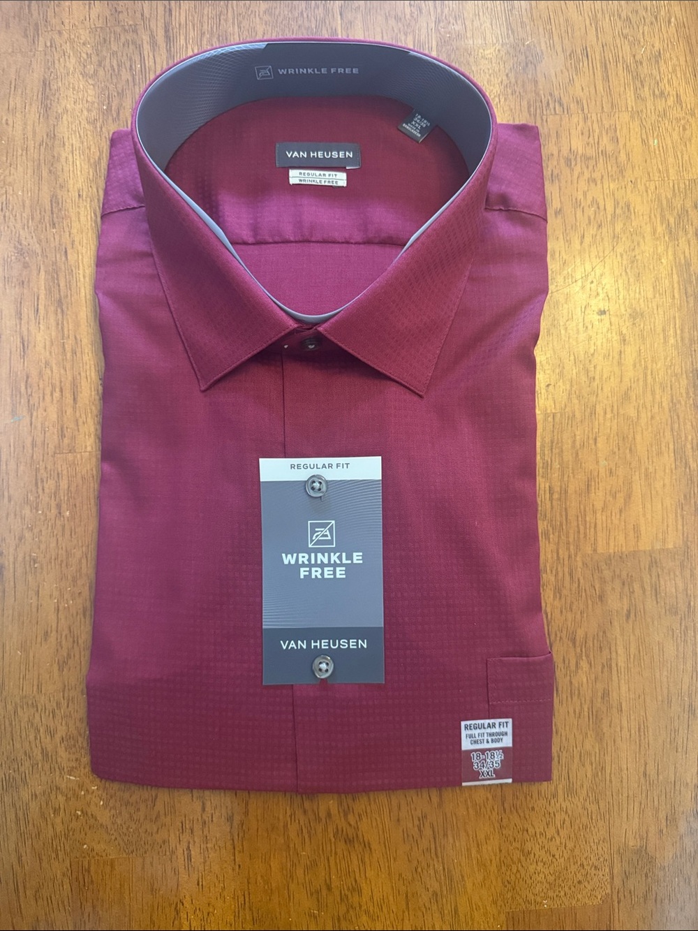 Van Heusen Men's Dress Shirt in Tuscan Red